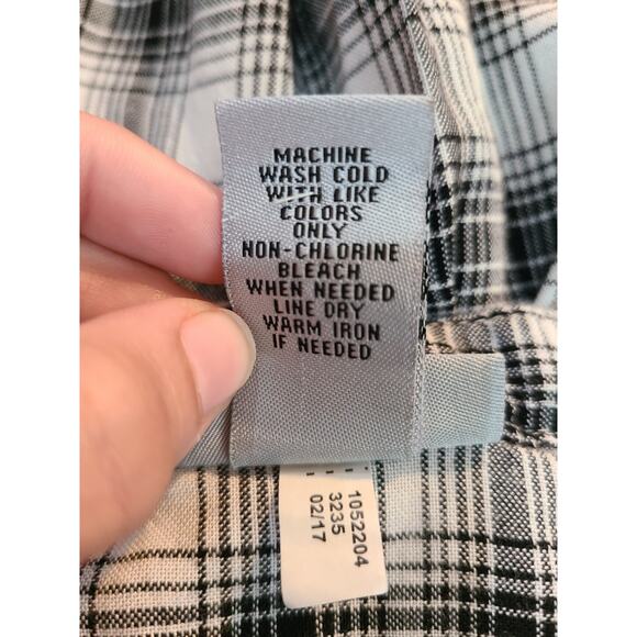 Catherines 3x women's partial button down plaid blouse - Picture 4 of 6